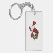 Skulls Rozen Día de Muertos Sleutelhanger (Voorkant Links)