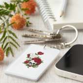 Skulls Rozen Día de Muertos Sleutelhanger (Voorkant Rechts)