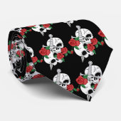 Skulls, Rozen en Dagger Stropdas (Opgerold)