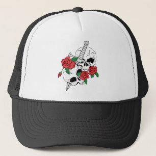 Skulls, Rozen en Dagger Trucker Pet