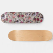 Skulls Rozen en Pink Disco Balls Skateboard (Horizontaal)