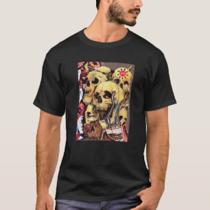 Skulls Rozen Ladybug Bong & Botten Mannen Vrouwen T-shirt