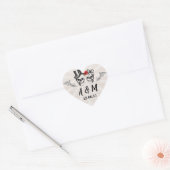 Skulls Rustieke  Scroll Rozen Stickers Labels (Envelop)