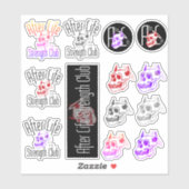 Skulls Skulls & More Skulls Stickers (Vel)