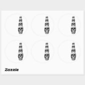 Skulls - verticaal ronde sticker (Vel)