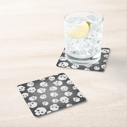 Skulls Vierkante Kartonnen Onderzetter (Insitu)