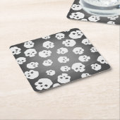 Skulls Vierkante Kartonnen Onderzetter (Schuin)