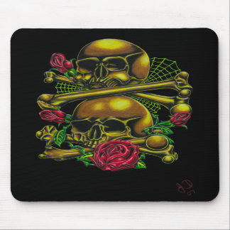 Skulls, Webs en Rozen Mousepad Muismat