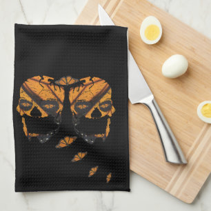 Skulls Wings of Butterflys Theedoek