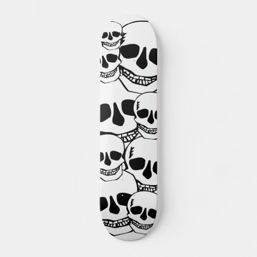 Skulls zwarte skateboard dek (Voorkant)