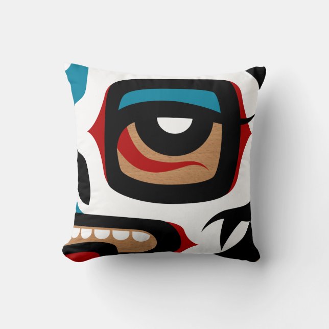 SKULLUXE Haida Skull Pillow Kussen (Voorkant)