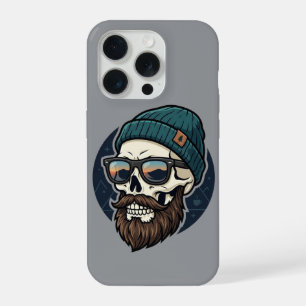 Skully beanie hipster. iPhone 15 pro hoesje