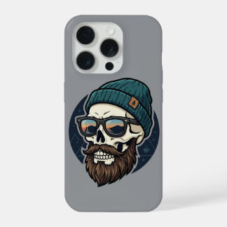 Skully beanie hipster. iPhone 15 pro hoesje