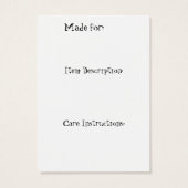 Skully Crafter Hang Label Visitekaartjes (Achterkant)