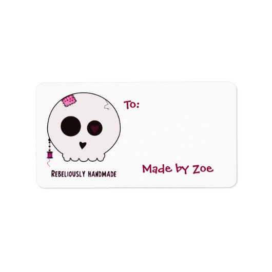 Skully Crafter Medium Size Gift Labels (Voorkant)