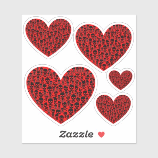 Skully Hearts Sticker (Vel)