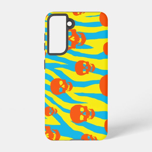 Skully Mod Zebra Samsung Galaxy Hoesje (Achterkant)