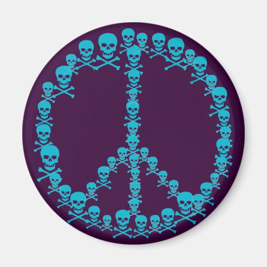 Skully Peace Sign Magneet (Voorkant)