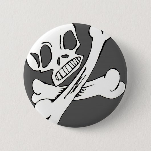 Skully Pin Ronde Button 5,7 Cm (Voorkant)