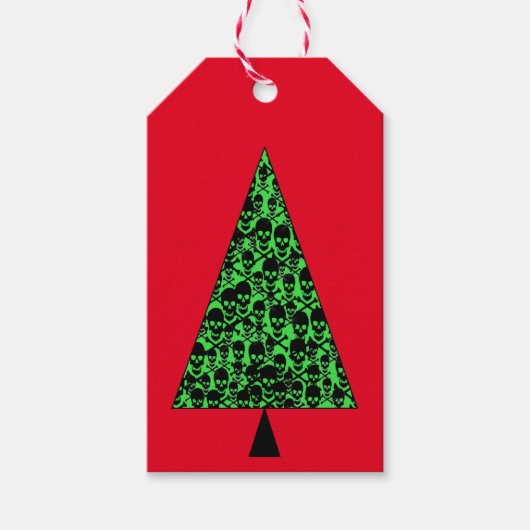Skully Xmas Tree Cadeaulabel (Voorkant)