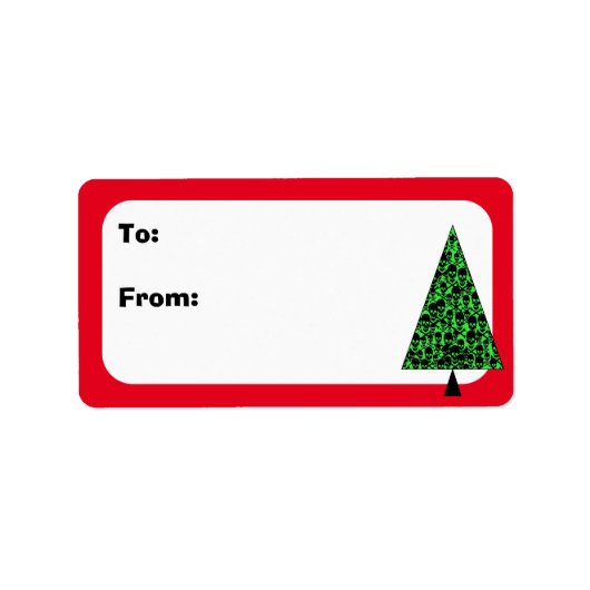 Skully Xmas Tree Etiket (Voorkant)