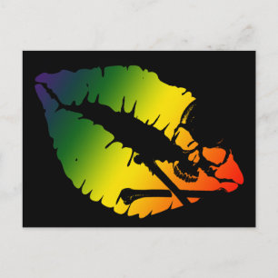 skullz en lippen. briefkaart