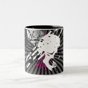 skullz. tweekleurige koffiemok
