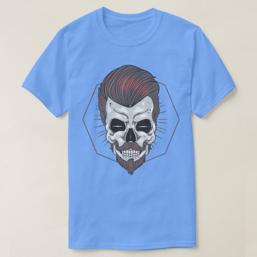 Skuls Beard Skull Halloween Boo Classic TShirt (Design devant)