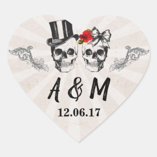 Skuls Rustique Vintage Stickers Rose Stickers Étiq