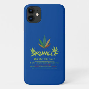 Skuncle Definition Weed Roking Oom Funny Stoner iPhone 11 Hoesje