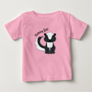 Skunk Anniversaire Fête Fille Enfants Baby T-shirt