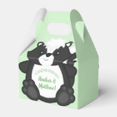 Skunk Baby shower Green Bedankdoosjes (Achterkant)