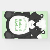 Skunk Baby shower Green Spandoek (Horizontaal)