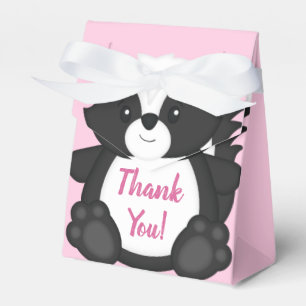 Skunk Baby shower Roze Bedankdoosjes