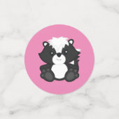 Skunk Baby shower Roze Confetti (Kleine voorkant)