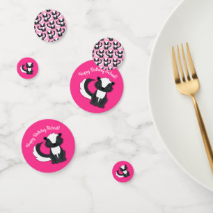 Skunk Birthday Party Kinder Confetti