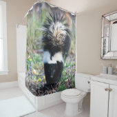 Skunk Black and White Douchegordijn (In situ)