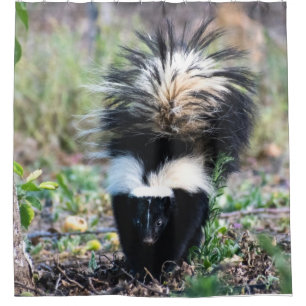 Skunk Black and White Douchegordijn
