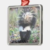 Skunk Black and White Metalen Ornament (Links)