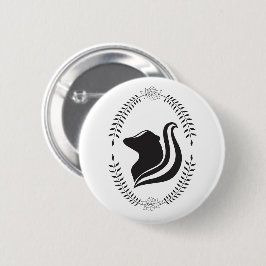 Skunk Cameo Silhouette Button