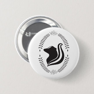 Skunk Cameo Silhouette Button