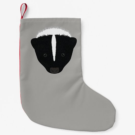 Skunk Face Kleine Kerstsok (Voorkant)