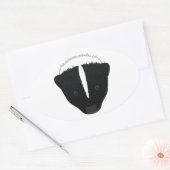 Skunk Face Ovale Sticker (Envelop)