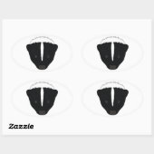 Skunk Face Ovale Sticker (Vel)
