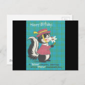  Skunk Happy Birthday Briefkaart (Voorkant / Achterkant)