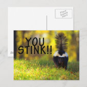 Skunk je stinkt briefkaart (Voorkant / Achterkant)