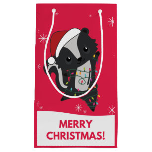 Skunk-kerststinkdieren winterdieren klein cadeauzakje