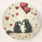 Skunk Liefde 1 Zandsteen Onderzetter (Voorkant)