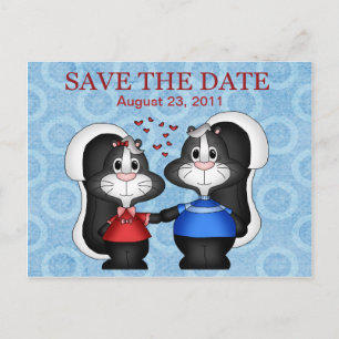 Skunk Save the Date Briefkaart