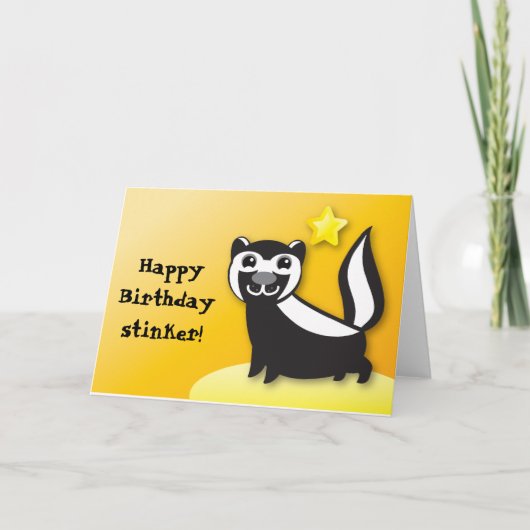 SKUNK schattig Kawaii glimlachend Kaart (Voorkant)